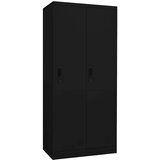  Ormar crni 80 x 50 x 180 cm čelični Cijene