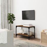vidaXL TV omarica rjav hrast 60x33x41 cm inženirski les in jeklo Cene