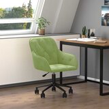  Okretna uredska stolica svjetlozelena baršunasta | shoptok.hr