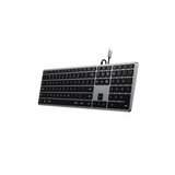 Satechi slim W3 usb-c backlit wired keyboard - us - space grey cene