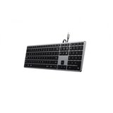 Satechi Žična tipkovnica Slim W3 USB-C BACKLIT, ZDA, vesoljsko siva | Shoptok.si