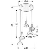  Luster/visilica-puerto viseća lampa 5X40W E14 bela | Eponuda.com