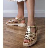 D/CEO Golden gladiator sandals with buckle Dunara | ePonuda.com