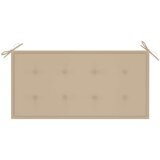  Klop z bež blazino 112 cm trdna tikovina | Shoptok.si
