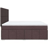  Boxspring - Krevet s oprugama i madracem tamnosmeđi 180x200 cm tkanina - Tamno smeđa 180 x 200 cm Gladak dizajn | shoptok.hr