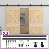 Furnova Drsna vrata s kompletom vodil 80x210 cm trdna borovina, (21944684) | Shoptok.si