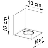  Stropna svetilka QUAD 1 antracit, (21348062) | Shoptok.si