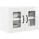  Zidni stakleni ormarić 2 pcs Visoki sjaj bijela 60 x 31 x 40 cm | shoptok.hr