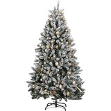 vidaXL Umetna novoletna jelka 300 LED diod in komplet bučk 210 cm | Shoptok.si