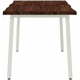  90 x 55 x 75 cm Čvrsto drvo akacije Tamno smeđa i bijela | shoptok.hr