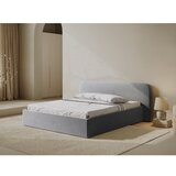 Micadoni Svijetlo sivi tapecirani bračni krevet s prostorom za odlaganje s podnicom 140x200 cm Elizabeth – | shoptok.hr