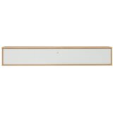 Hammel Furniture Bela/v naravni barvi TV omarica v hrastovem dekorju 133x22 cm Mistral – | Shoptok.si