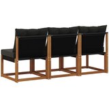 3 3 kom. Vanjska srednja sofa Masivno bagremovo drvo, Tekstilen | shoptok.hr