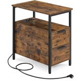 Songmics Stranska miza 60x35x61 cm rjava, (5000273789) Cene