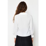 Trendyol White Collar Detailed Semi Transparent Shirt | shoptok.hr