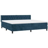  Krevet s oprugama i madracem tamnoplavi 200x200 cm baršunasti | shoptok.hr