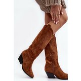 Kesi Camel Sloana Women's High Heeled Cowboy Boots Cene'.'