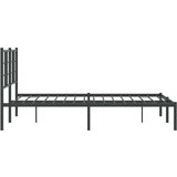 Metalni Kovinski posteljni okvir z vzglavjem črn 120x190 cm | Shoptok.si