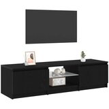 TV ormarić s LED svjetlima crni hrast 140x40x35 5 cm konstruirano drvo | shoptok.hr