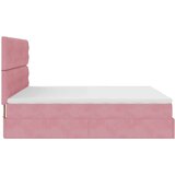  Otomanski posteljni okvir z vzmetnicami roza 160x200cm žamet, (22053234) | Shoptok.si