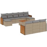  11-dijelni set vrtnih sofa od poliratana s jastucima bež | shoptok.hr