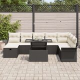  Set vrtnih sofa od 9 komada s jastucima crni poli ratan | shoptok.hr