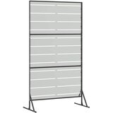  Zaslon za privatnost 100 x 50 x 180 cm Pocinčani čelik Srebrna | shoptok.hr