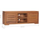 TV omarica 110x30x40 cm trdna tikovina, (20730116) | Shoptok.si