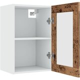 Viseći stakleni ormarić "Lyon" Staro drvo 40x31x60 cm Konstruirano drvo | shoptok.hr