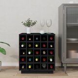 Ormarić za vino crni 55,5x34x61 cm od masivne borovine | shoptok.hr