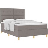 vidaXL Postelja s box springom in vzmetnico Taupe 160x200 cm Tkanina, (22052530) Cene