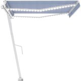  Automatska tenda sa senzorom LED 400x350 cm plavo-bijela | shoptok.hr