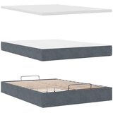  Otomanski krevet s madracem tamnosivi 140x190 cm baršunasti | shoptok.hr