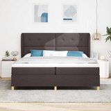  Krevet s opruga kutije Tamno smeđa 200 x 200 cm tkanina | shoptok.hr