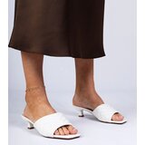  White low heel mules Launay | ePonuda.com