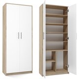 TOP E SHOP Oliv 2D White Sonoma Bookcase - Modern and Functional Storage Solution, (21738635) Cene