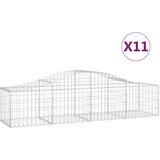  Lučne gabionske košare 11 kom 200x50x40/60 cm pocinčano željezo | shoptok.hr