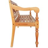 vidaXL klupa batavia 123 cm od masivnog drva mahagonija svjetlosmeđa | shoptok.hr