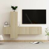 The Living Store Komplet TV omaric 3-delni sonoma hrast iverna plošča - TV Omarica, (21374550) Cene