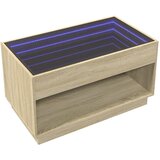 Stolić s beskonačnim LED svjetlima boja hrasta 90x50x50 cm | shoptok.hr