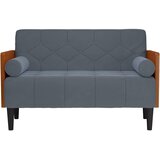  Dvosjed s jastucima, tamno sivi, 110 cm, baršun | shoptok.hr