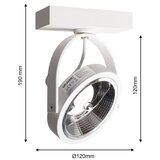 Zidna reflektorska svetiljka LUGAR 1xAR111 - GU10/25W/230V | Eponuda.com