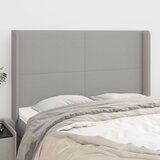  Uzglavlje s ušima svjetlosivo 147x16x118/128 cm od tkanine | shoptok.hr