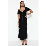 Trendyol black Agraph Detailed Dress Cene