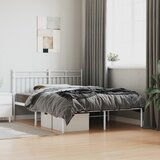  The Living Store Kovinski posteljni okvir z vzglavjem bel 140x190 cm - Posteljni Okvir, (21454285) Cene