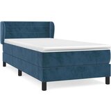 vidaXL Box spring krevet s madracem tamnoplavi 100x200 cm baršunasti | shoptok.hr
