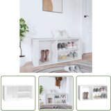 The Living Store Omarica za čevlje bela 100x35x45 cm inženirski les - Omarica Za Čevlje, (21744642) | Shoptok.si