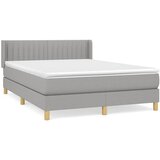  s oprugama i madracem svjetlosivi 140x190 cm od tkanine | shoptok.hr