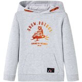  Dječja majica s kapuljačom siva prošarana i narančasta 128 | shoptok.hr