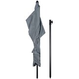 Vilde 489347 pravokotni vrtni dežnik 200 × 125 cm, nastavljiv naklon, UPF 30+ – siva | Shoptok.si